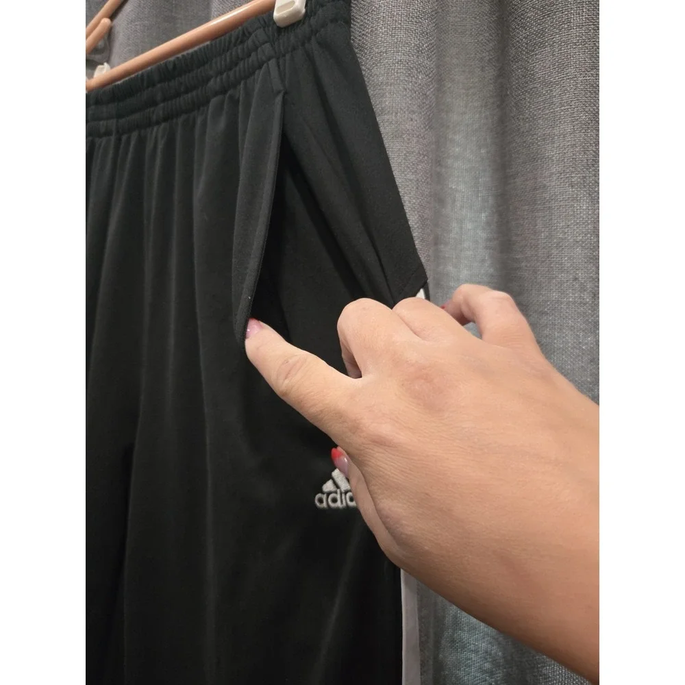 Adidas Youth Black White 3-Stripe Track Pants Joggers Size XL 18/20 Athletic